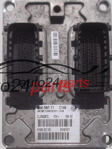 ECU CENTRALITA DE MOTOR FIAT STILO 1.6 MAGNETI MARELLI IAW 5NF.T1, IAW5NFT1, 55181521, 61600.527.09, 6160052709