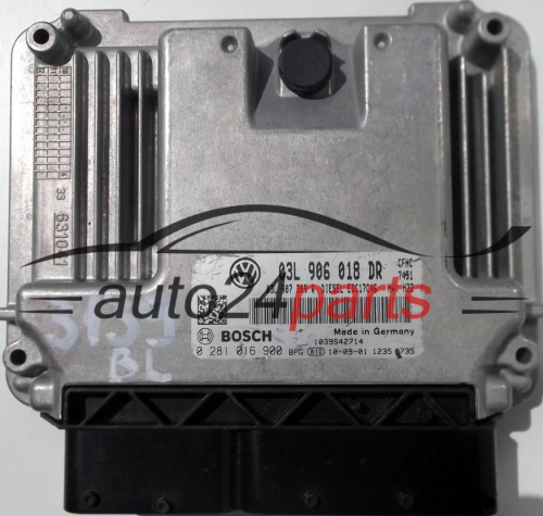 CENTRALINA MOTORE VW VOLKSWAGEN TOURAN 2.0 TDI 03L906018DR, 03L 906 018 DR, 03L907309R, 03L 907 309 R, BOSCH 0 281 016 900, 0281016900, DIESEL EDC17C46 CFHC 7451, 1039S42714