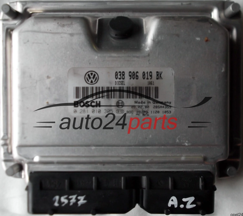 MOTORSTEUERGERÄT ECU STEUERGERÄT VW VOLKSWAGEN PASSAT 1.9 TDI ATJ 038906019BK, 038 906 019 BK, BOSCH 0 281 010 305, 0281010305, DIESEL 1061, 28SA4359
