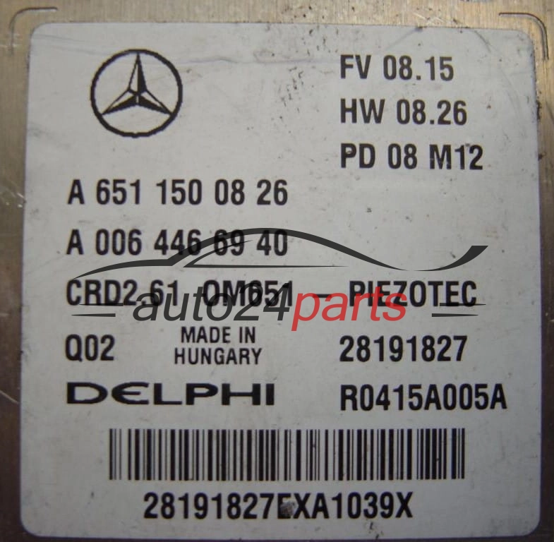 Centralina motore MERCEDES Delphi R0415A005A, 28191827, A 651 150 08 26