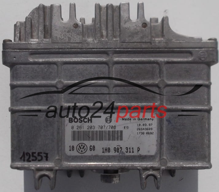 CENTRALINA DO MOTORE VW VOLKSWAGEN GOLF PASSAT BOSCH 0 261 203 707/708, 0261203707, 0261203708, 1H0 907 311 P, 1H0907311P 