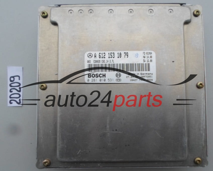 KOMPUTER STEROWNIK SILNIKA MERCEDES W203 2.7 CDI BOSCH 0 281 010 531, 0281010531, A 612 153 10 79, A6121531079