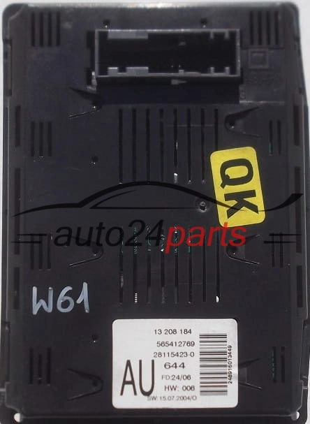 Schermo del display multifunzione radio OPEL VECTRA C GM  13208184AU,  281154230