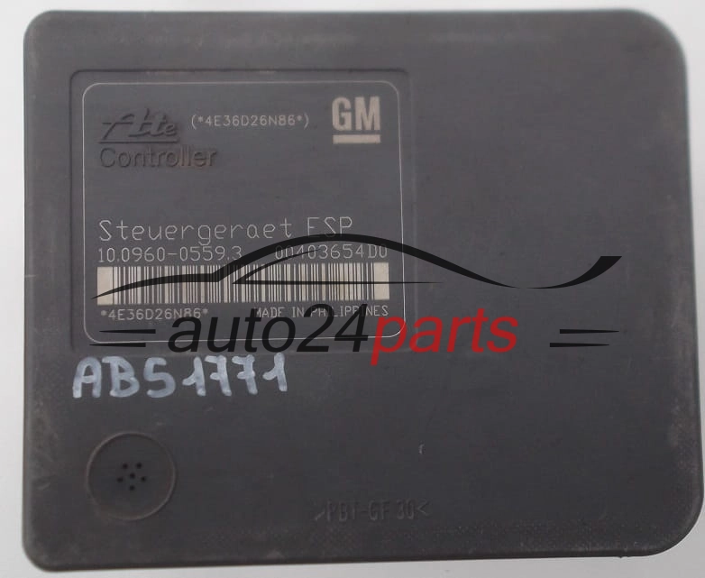 ABS PUMP OPEL ASTRA H ZAFIRA B GM 13 234 911 AS,  ATE 10.0206-0248.4, 10.0960-0559.3