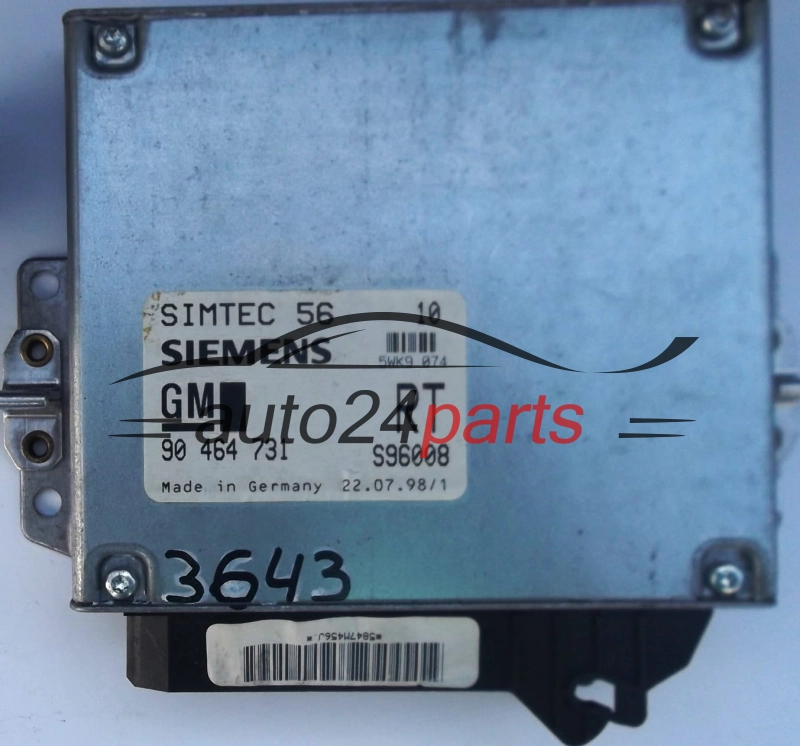 ECU ENGINE CONTROLLER OPEL VECTRA SIEMENS 5WK9 074