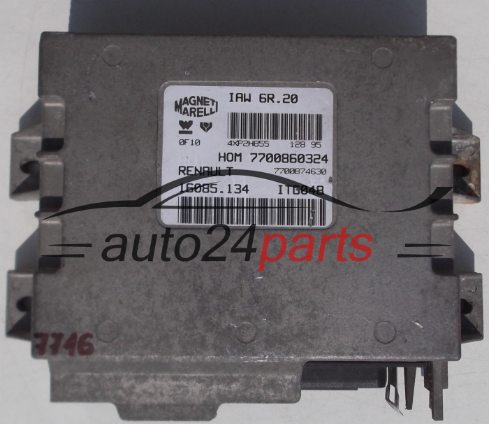 Μονάδα Ελέγχου Κινητήρα RENAULT TWINGO 1.2, MAGNETI MARELLI IAW 6R.20, IAW6R20, 7700860324, 7700874630, 16085.134, 16085134
