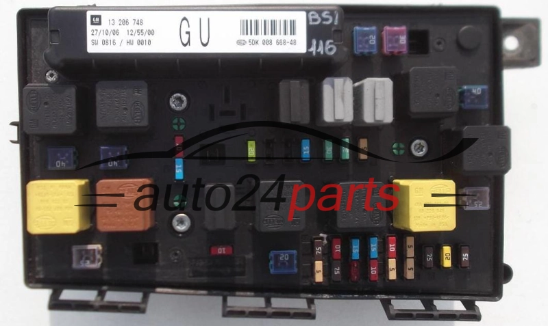 ELEKTRISCHER KASTEN SICHERUNGKASTEN SICHERUNG UND RELAIS STROMKASTEN RELAISKASTEN OPEL GM 13206748 GU HELLA 5DK 008 668-48