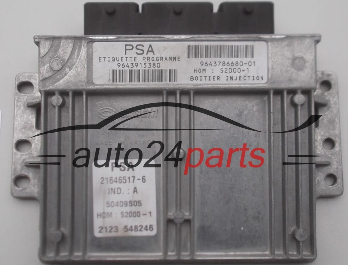 MOTORSTEUERGERÄT ECU STEUERGERÄT CITROEN C5 1.8 16V 9643915380, 9643786680-01, HOMS2000-1, 21646517-6, 50409S05