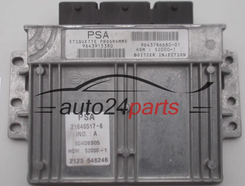 MOTORSTEUERGERÄT ECU STEUERGERÄT CITROEN C5 1.8 16V 9643915380, 9643786680-01, HOMS2000-1, 21646517-6, 50409S05