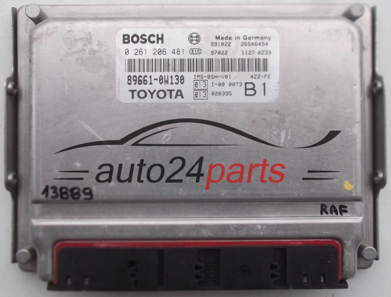 CALCULATEUR MOTEUR TOYOTA COROLLA AVENSIS BOSCH 0 261 206 481, 0261206481, 89661-0W130, 896610W130