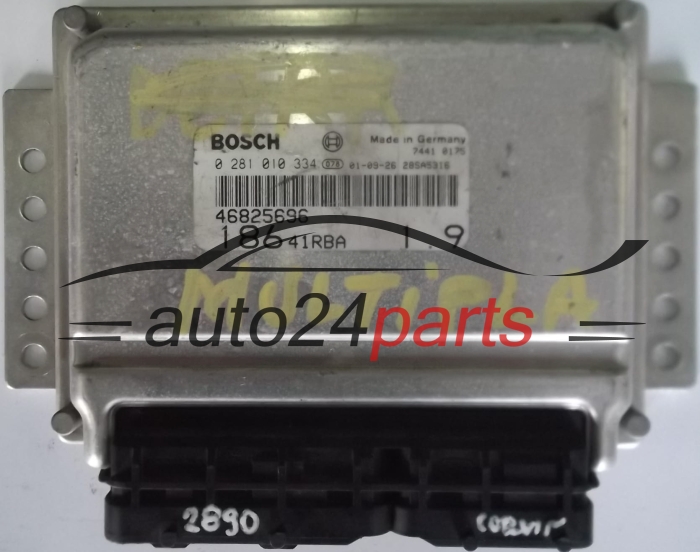 KOMPUTER STEROWNIK SILNIKA FIAT MULTIPLA 1.9 JTD BOSCH 0281010334, 0 281 010 334, 46825696 18641RBA 28SA5316 