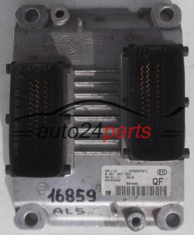 MOTORSTEUERGERÄT ECU STEUERGERAT OPEL ASTRA H 1.4 Z14XEP BOSCH 0 261 207 722, 0261207722, GM 24420562 QF, 24420562QF