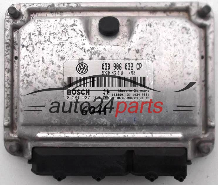 CENTRALINA MOTORE VW VOLKSWAGEN LUPO 1.0 AUC 030906032CP, 030 906 032 CP, BOSCH 0261207199, 0 261 207 199, BENZIN ME7.5.10 4702, 1039S01131