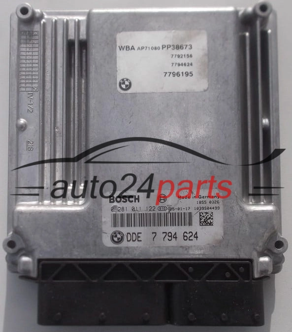 ECU CENTRALITA DE MOTOR  BMW E46 320 BOSCH 0 281 011 122, DDE 7 794 624