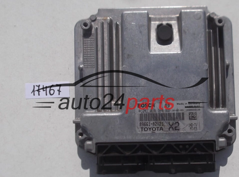 Μονάδα Ελέγχου Κινητήρα TOYOTA AURIS 1.4 D4D BOSCH 0 281 016 348