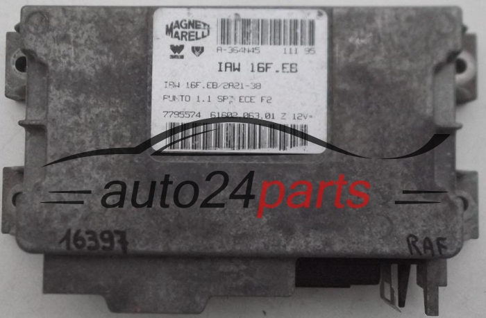 CENTRALINA DO MOTORE FIAT PUNTO 1.1 MAGNETI MARELLI IAW 16F.EB, IAW16FEB, 7795574, 61602.063.01, 6160206301