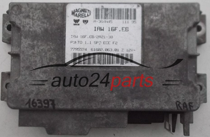 CENTRALINA DO MOTORE FIAT PUNTO 1.1 MAGNETI MARELLI IAW 16F.EB, IAW16FEB, 7795574, 61602.063.01, 6160206301