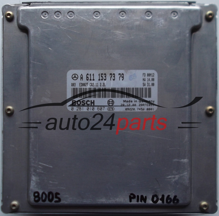 CALCULATEUR MOTEUR MERCEDES C220 2.2CDI, BOSCH 0 281 010 607, 0281010607, A 611 153 73 79, A6111537379