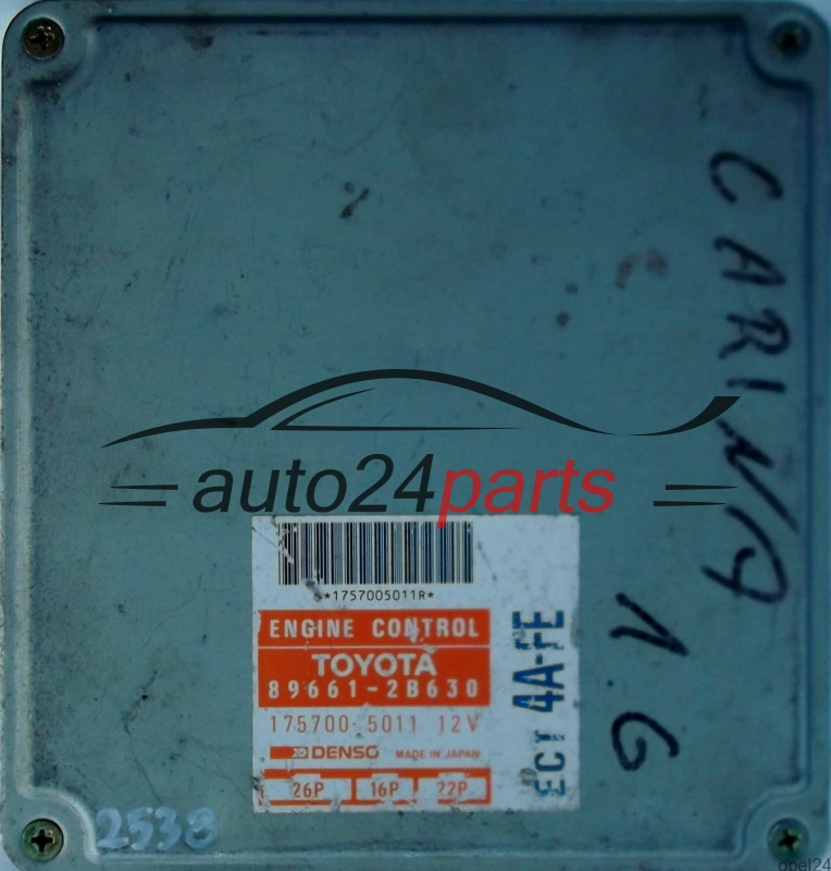 ECU ENGINE CONTROLLER TOYOTA COROLLA 1.6 ECT 4A-FE 896612B630 1757005011