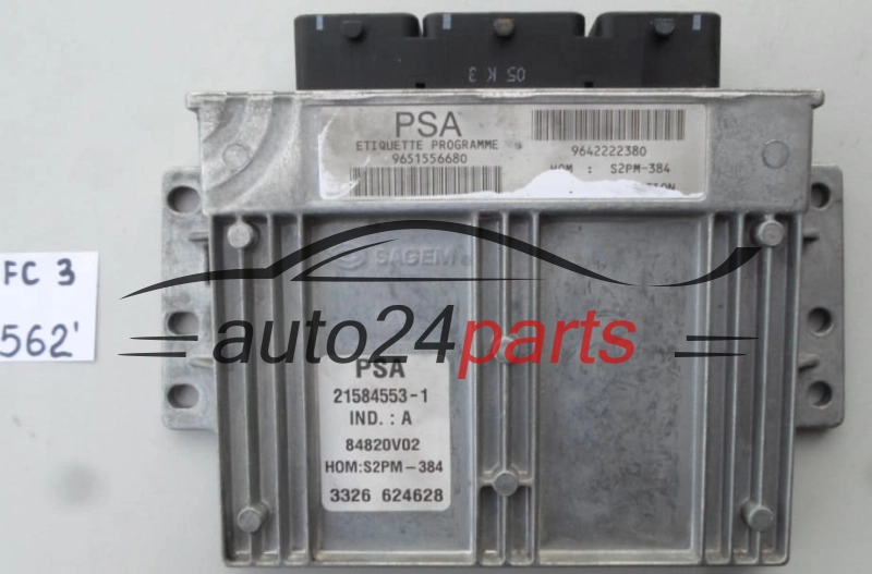 KOMPUTER STEROWNIK SILNIKA CITROEN 1.4 21584553-1, 215845531, 9651556680 