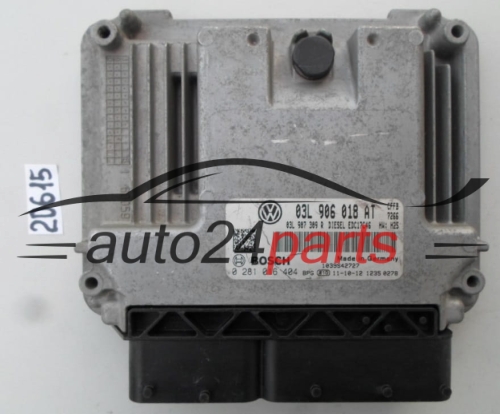 Μονάδα Ελέγχου Κινητήρα VW VOLKSWAGEN GOLF JETTA 2.0 TDI BOSCH 0 281 016 404, 0281016404, 03L 906 018 AT, 03L906018 AT, 03L906018AT, EDC17C46