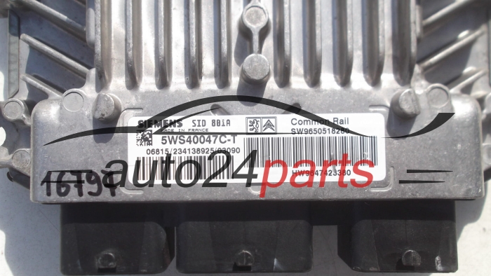 Μονάδα Ελέγχου Κινητήρα CITROEN C5 2.0 HDI SIEMENS 5WS40047C-T, 5WS40047CT