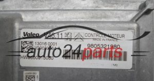 CALCULATEUR MOTEUR CITROEN PEUGEOT VALEO V46.11, 9805321980, HW 9800913080