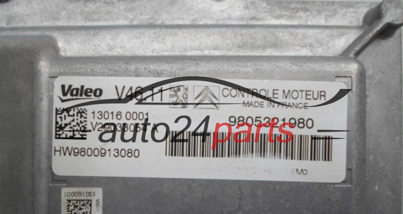 CALCULATEUR MOTEUR CITROEN PEUGEOT VALEO V46.11, 9805321980, HW 9800913080