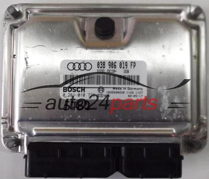 KOMPUTER STEROWNIK SILNIKA AUDI A4 1.9 TDI AWX 038 906 019 FP, 038906019FP, BOSCH 0 281 010 729, 0281010729, 28SA5353 
