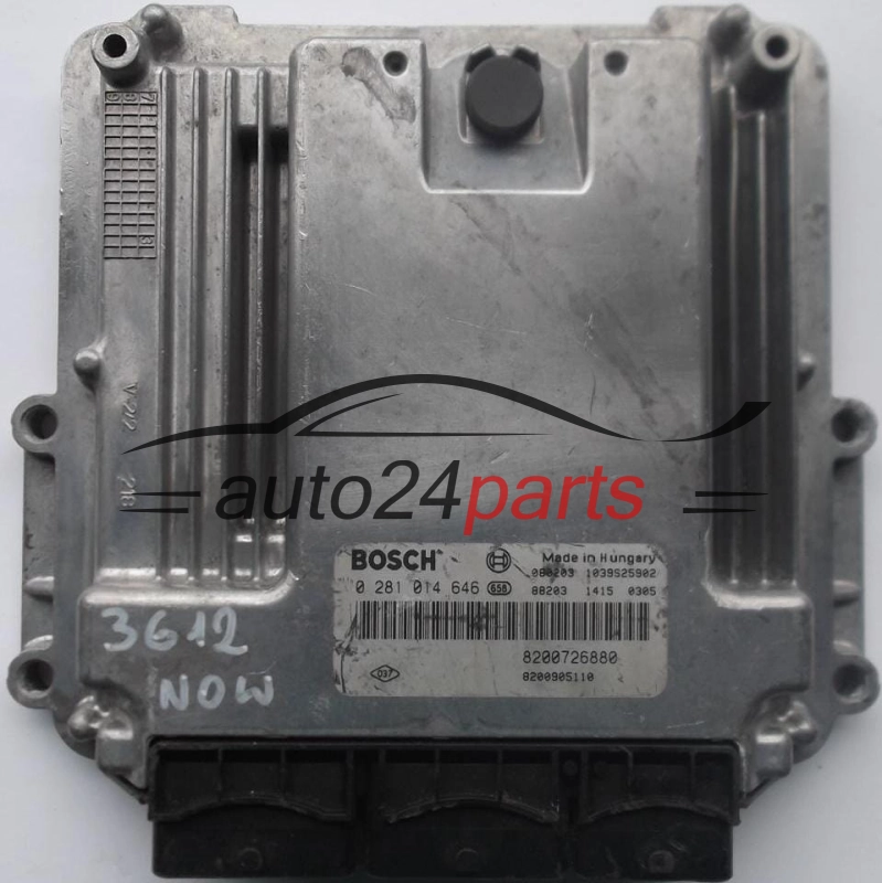 KOMPUTER STEROWNIK SILNIKA RENAULT LAGUNA 2.0 DCI BOSCH 0 281 014 646