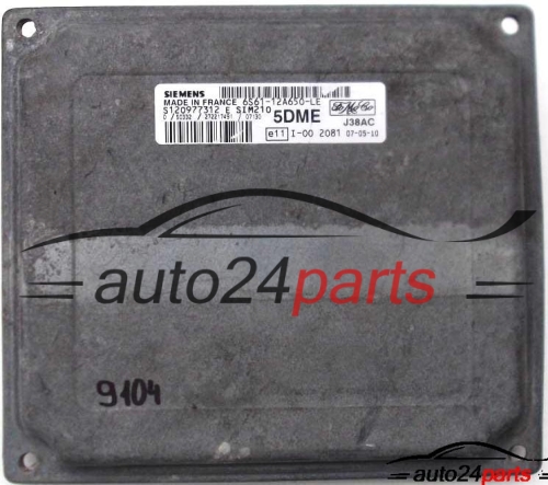 ECU CENTRALITA DE MOTOR FORD FIESTA 1.4, SIEMENS S120977312 E, S120977312E, 6S61-12A650-LE, 6S6112A650LE, 5DME J38AC, SIM210 