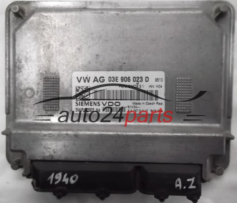 ECU CENTRALITA DE MOTOR SEAT IBIZA SKODA FABIA VW POLO 1.2 BME 03E906023D, SIEMENS VDO 5WP40502 04