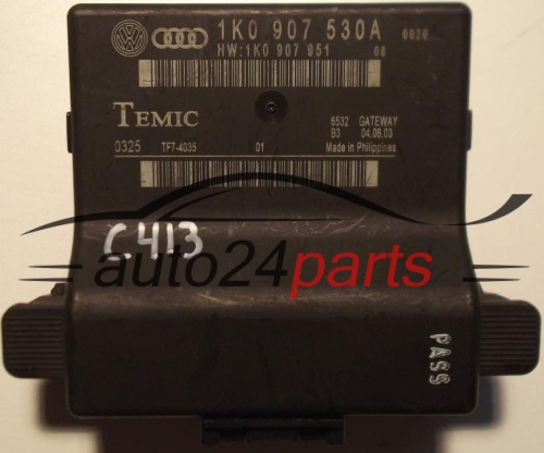 CONFORT MODULE VOLKSWAGEN AUDI GATEWAY TEMIC TF7-4035, 1K0907530A, 1K0 907 530 A, 1K0907951, 1K0 907 951
