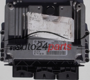 KOMPUTER STEROWNIK SILNIKA PEUGEOT 206, 207 1.6 HDI, BOSCH 0 281 017 601, 0281017601, 96 770 392 80, 9677039280, EDC17C10 - 6396
