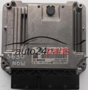 KOMPUTER STEROWNIK SILNIKA SKODA OCTAVIA 1.8 TSI 3T0907115F, 3T0 907 115 F, 1Z0907115F, 1Z0 907 115 F, BOSCH 0261S05743, 0 261 S05 743, BENZIN MED 17.5 CDAB - 3630
