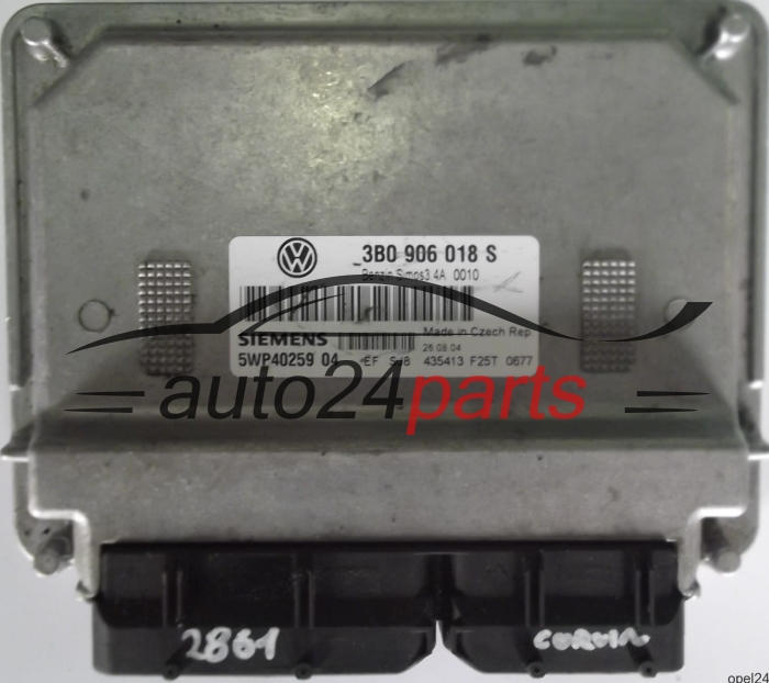 MOTORSTEUERGERÄT ECU STEUERGERÄT VW VOLKSWAGEN PASSAT 1.6 3B0906018S, 3B0 906 018 S, SIEMENS 5WP40259 04 BENZIN SIMOS3.4A 0010 