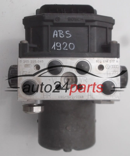 BOMBA HIDRAULICA Y CENTRALITA ABS AUDI A4 B6 BOSCH 0 265 225 045,  8E0 614 517 A