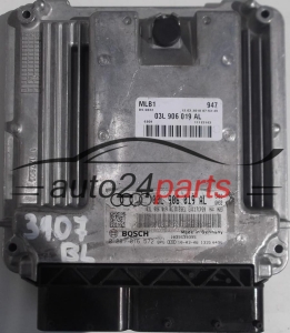 CALCULATEUR MOTEUR AUDI A4 A5 2.0 TDI 03L906019AL, 03L 906 019AL, BOSCH 0281016572, 0 281 016 572, DIESEL EDC17CP20 CAGE 6032, 1039S39395
