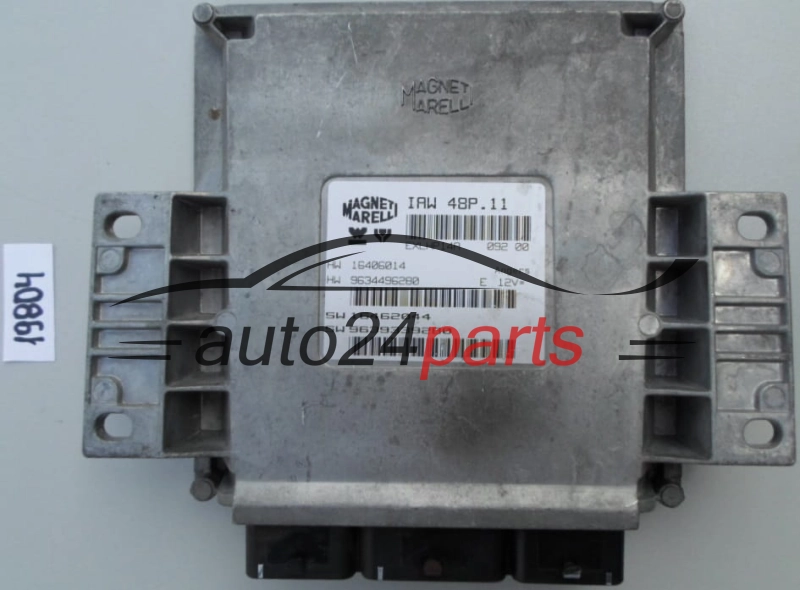 KOMPUTER STEROWNIK SILNIKA PEUGEOT 406 2.0 MAGNETI MARELLI IAW 48P.11, IAW48P11, HW 16406014 9634496280, SW 16377064 9639045280 