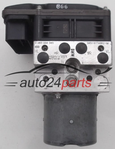 ABS BMW X6 E71 BOSCH 0265250345 / 3451 6774992-04 / 3451677499204 / 3451 6798525-01 / 3451679852501 / 3452 6798286-01 / 3452679828601 / 0265960359 