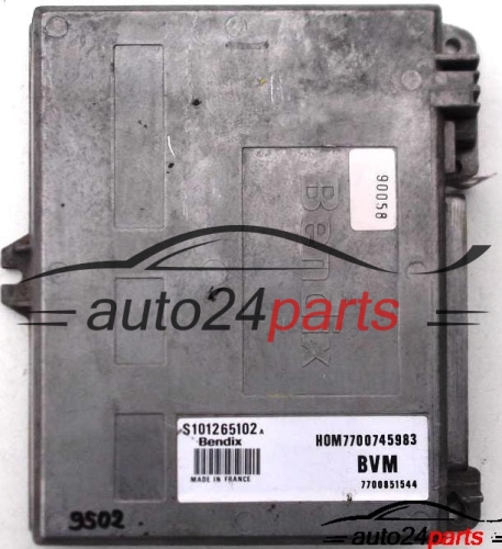 ECU ENGINE CONTROLLER RENAULT 25 TXI 2.0, S101265102 A, S101265102A, HOM7700745983, 77007459983 