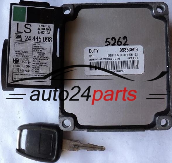 CENTRALINA MOTORE OPEL ASTRA G CORSA C ZAFIRA A DELPHI DELCO 09353509 DJTY,  HSFI-2.1
