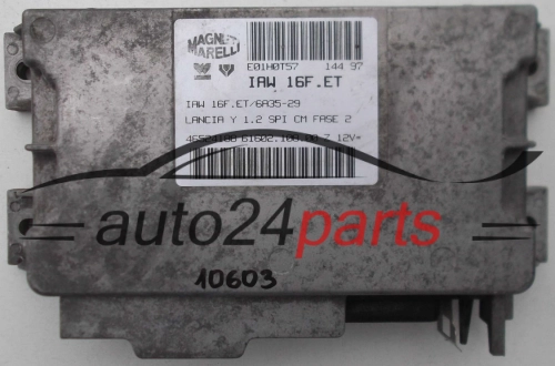 KOMPUTER STEROWNIK SILNIKA FIAT LANCIA Y YPSILON 1.2 IAW16FET, IAW 16F.ET, 61602.108.00, 6160210800, 46524188 - 10603