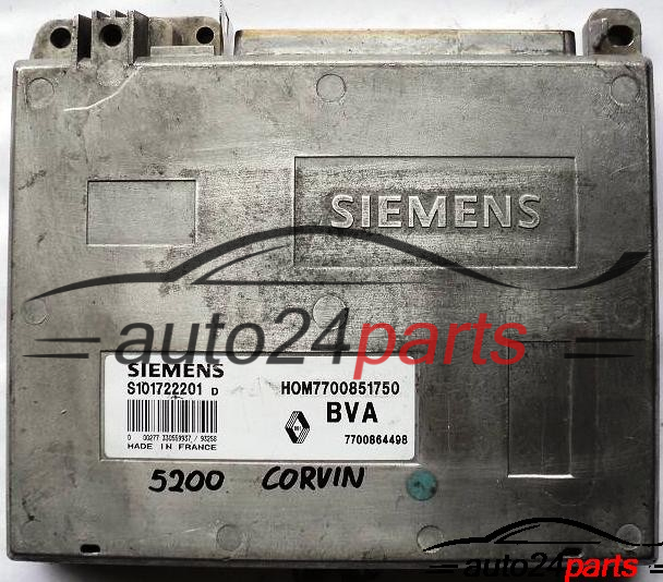 CENTRALINA DO MOTORE RENAULT SAFRANE 3.0 SIEMENS S101722201D, HOM7700851750, 7700851750, 7700864498