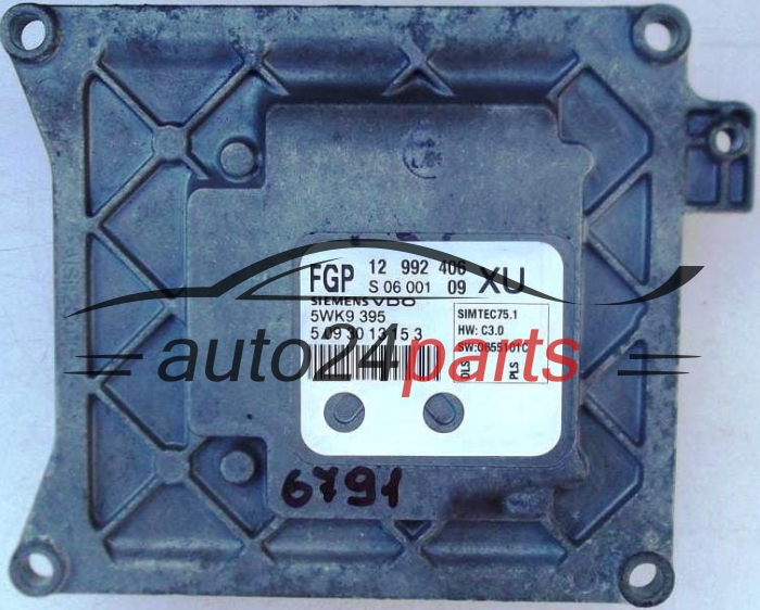 ECU ENGINE CONTROLLER OPEL ASTRA ZAFIRA 1.8 Z18XER 12992406 XU, 12 992 406, 55560130, 1232003, 12 32 003 SIEMENS VDO 5WK9395, 5WK9 395