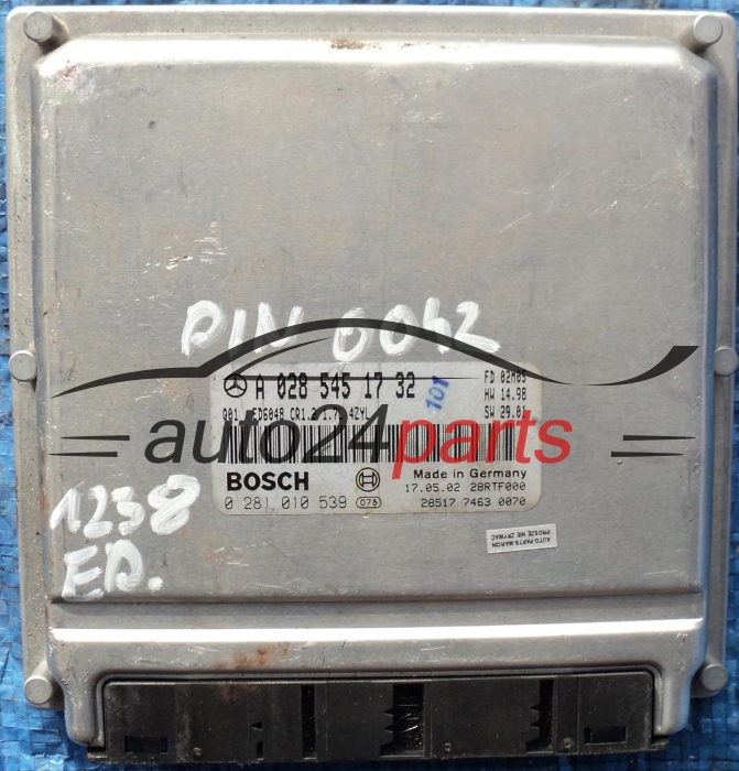 KOMPUTER STEROWNIK SILNIKA MERCEDES VANEO 1.7 170 CDI BOSCH 0281010539