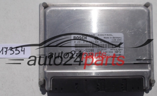 CALCULATEUR MOTEUR TOYOTA YARIS 1.4 D-4D 1ND-TV BOSCH 0 281 010 563, 0281010563, 89661-52200, 8966152200, 407918-0003, 4079180003