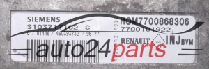 Μονάδα Ελέγχου Κινητήρα RENAULT MEGANE SIEMENS S103717102 C, HOM 7700868306