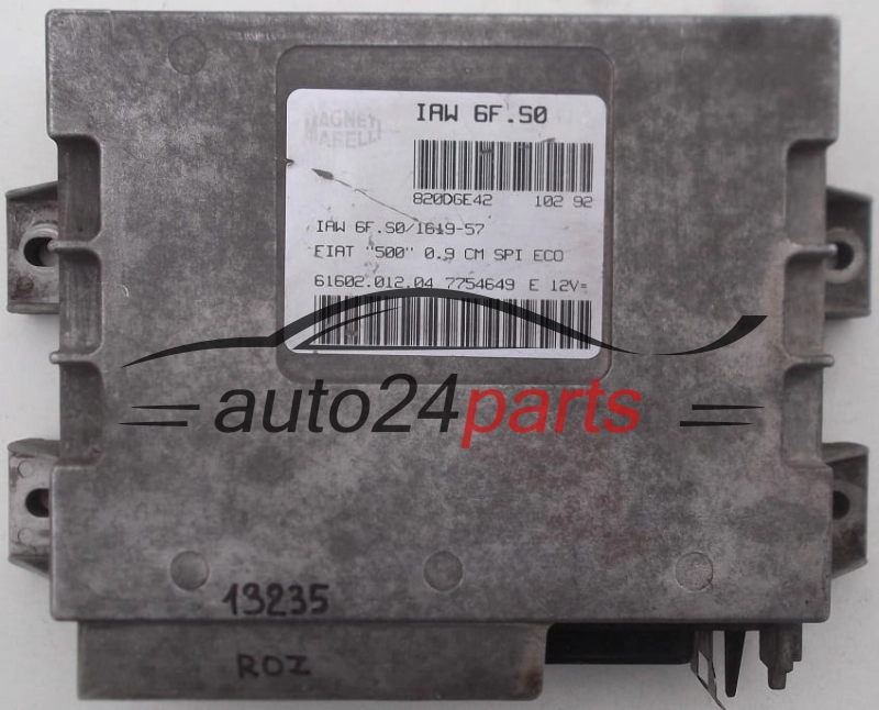 Μονάδα Ελέγχου Κινητήρα FIAT CINQUECENTO 500 0.9, MAGNETI MARELLI IAW 6F.S0, IAW6FS0, 61602.012.04, 6160201204, 7754649