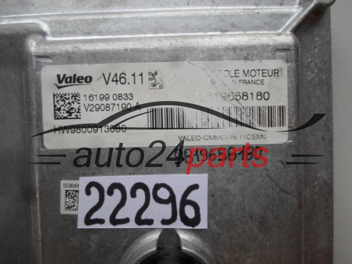 CENTRALINA DO MOTORE PEUGEOT 1.2 VTI 9819658180, 9800913080, V46.11